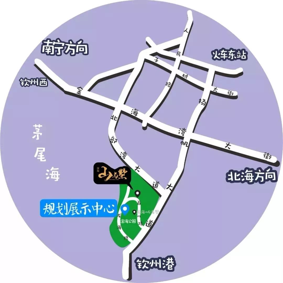 滨海山与墅区位图